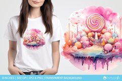 Pink sweets watercolor Illustration Product Image 3