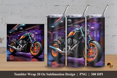 Futuristic Motorbike Tumbler Wrap Sublimation Design 3 Product Image 1