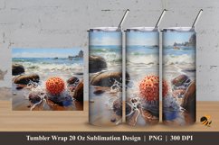 Sea Urchin Tumbler Wrap Sublimation Design 3 Product Image 1