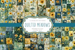 Quilted Meadow Seamless Patterns Product Image 1