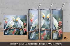 Cockatoo Yellow Tumbler Wrap Sublimation Design 3 Product Image 1