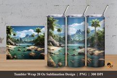 3D Ancient Nature Tumbler Wrap Sublimation Design 3 Product Image 1