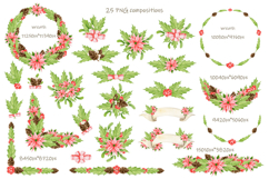 Christmas Lantern Home Watercolor Clipart Set 45 Elements Product Image 3