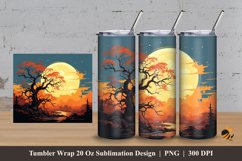 Beautiful Dusk Tumbler Wrap Sublimation Design 3 Product Image 1