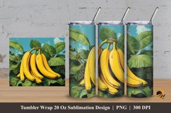 Banana Fruit Tumbler Wrap Sublimation Design 3 Product Image 1