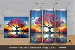 Trees Pop Art Tumbler Wrap Sublimation Design 3 Product Image 1