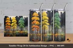 Rain In The Forest Tumbler Wrap Sublimation Design 3 Product Image 1