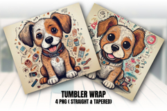 20oz Dog Doodle Tumbler Wrap Product Image 3