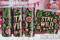 Sublimation Tumbler WRAP Vintage Quote Flowers Motivational Product Image 1
