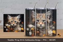 Cat Abstract Tumbler Wrap Sublimation Design 3 Product Image 1