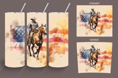 Vintage Patriotic Cowboy Tumbler Wrap