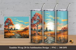 Autumn Season Tumbler Wrap Sublimation Design 3 Product Image 1