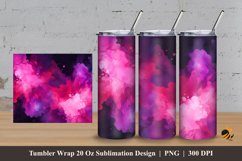 Beauty Magenta Tumbler Wrap Sublimation Design 3 Product Image 1