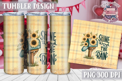 Sublimation Tumbler WRAP Vintage Quote Farm Sunflowers Product Image 1