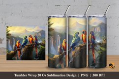Flock of Birds Tumbler Wrap Sublimation Design 3 Product Image 1