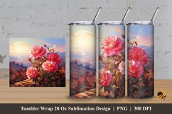 Amazing Flowers Tumbler Wrap Sublimation Design 3 Product Image 1