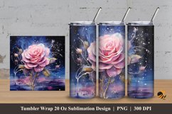 Ophelia Rose Tumbler Wrap Sublimation Design 3 Product Image 1