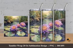 Wild Lotus Tumbler Wrap Sublimation Design 3 Product Image 1
