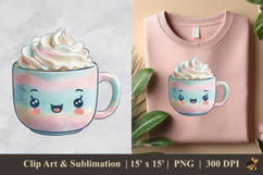 Cute Mug DTF Sublimation Clipart Design 3 Product Image 1