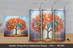 Trees Best Wonderful Tumbler Wrap Sublimation Design 3 Product Image 1
