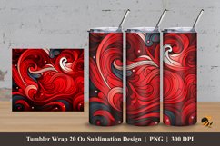Handdrawn Art Tumbler Wrap Sublimation Design 3 Product Image 1