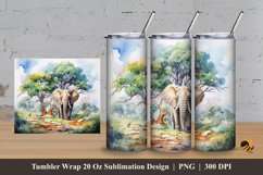 Happy Animals Tumbler Wrap Sublimation Design 3 Product Image 1