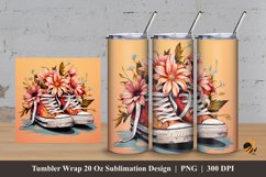 Handdrawn Shoes Tumbler Wrap Sublimation Design 3 Product Image 1