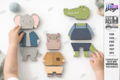 Animal Puzzle Laser Cut | Kids Puzzle Game SVG | Kids Laser Product Image 1