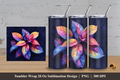 Painting Aglaonema Tumbler Wrap Sublimation Design 3 Product Image 1