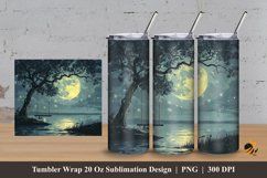 Swing And Lake Tumbler Wrap Sublimation Design 3 Product Image 1