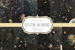 Celestial in Vintage 12 Digital Papers Product Image 1