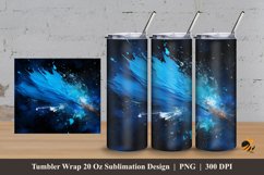 Blue Splash Tumbler Wrap Sublimation Design 3 Product Image 1