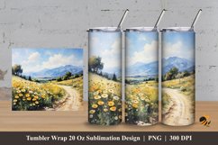Mountain Expanse Tumbler Wrap Sublimation Design 3 Product Image 1