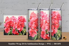 Bougainvillea Flower Tumbler Wrap Sublimation Design 3 Product Image 1