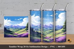 Lovely Panorama Tumbler Wrap Sublimation Design 3 Product Image 1