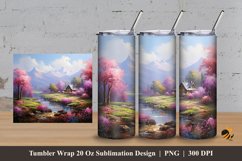 Cold Mountain Tumbler Wrap Sublimation Design 3 Product Image 1