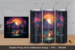 Evening Serenade Tumbler Wrap Sublimation Design 3 Product Image 1