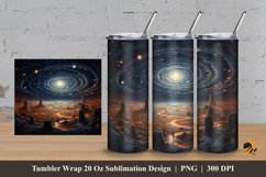 Cosmic Galaxy Tumbler Wrap Sublimation Design 3 Product Image 1