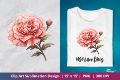 Beautiful Flower Clip Art Sublimation 3 Product Image 1