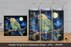 Kakapo Bird Tumbler Wrap Sublimation Design 3 Product Image 1