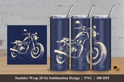 Motorbike Tumbler Wrap Sublimation Design 3 Product Image 1