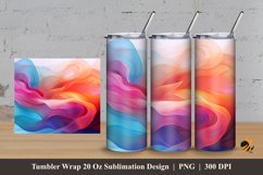 Smoke Art Tumbler Wrap Sublimation Design 3 Product Image 1