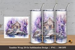 Purply Tumbler Wrap Sublimation Design 3 Product Image 1