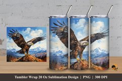 Dashing Bird Tumbler Wrap Sublimation Design 3 Product Image 1