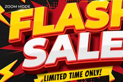 Flash Sale 3D Text Effect Product Image 3