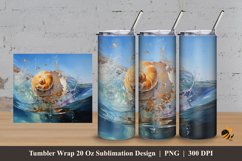 Snail Shell Tumbler Wrap Sublimation Design 3 Product Image 1