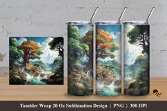 Land of Beauty Tumbler Wrap Sublimation Design 3 Product Image 1