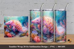 Armadillos Tumbler Wrap Sublimation Design 3 Product Image 1