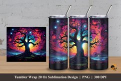 Old Tree Fantasy Tumbler Wrap Sublimation Design 3 Product Image 1