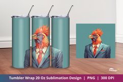 Fun Chicken Tumbler Wrap Sublimation Design 3 Product Image 1